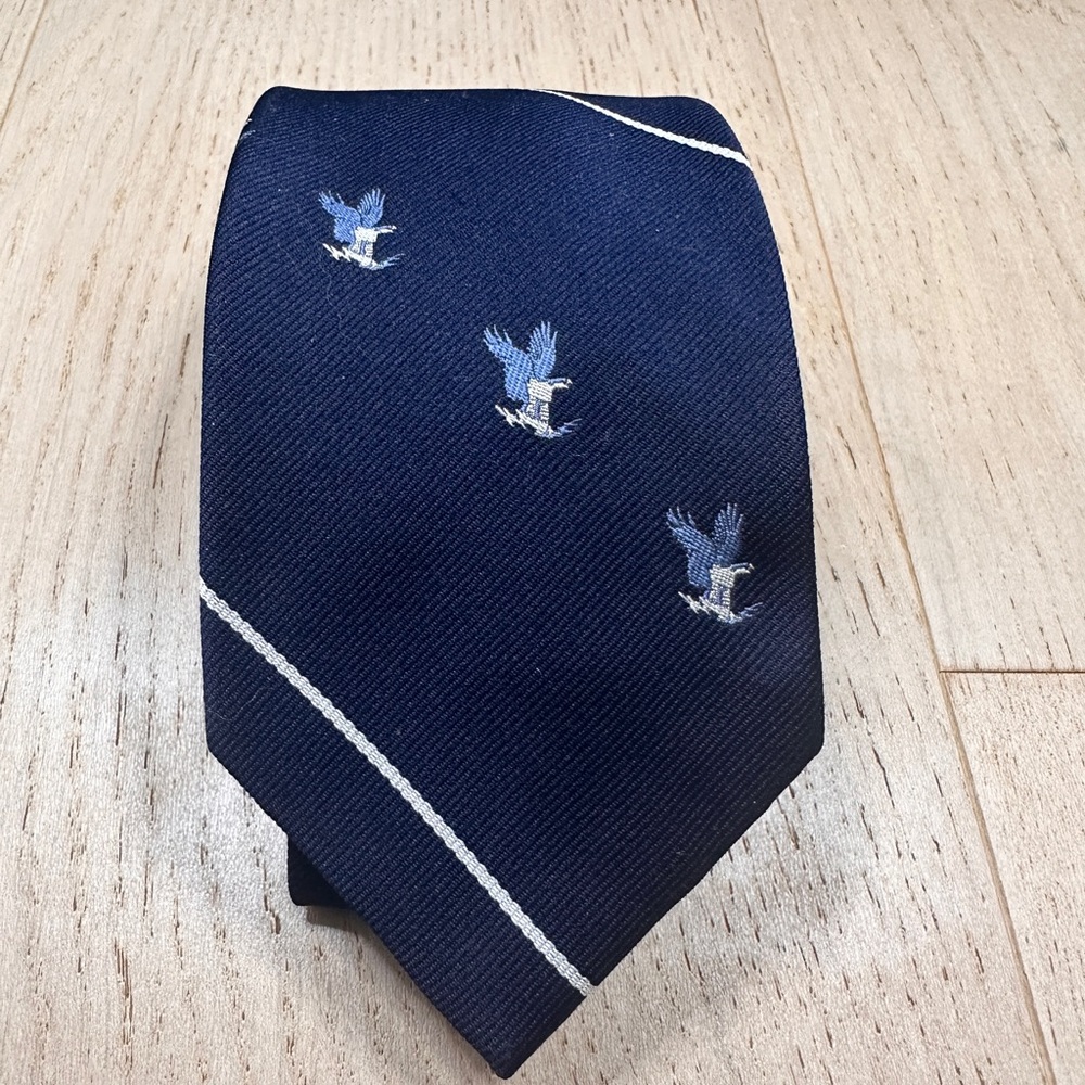 Vintage Air Force Blue and Silver Club tie. Falcons-military-american